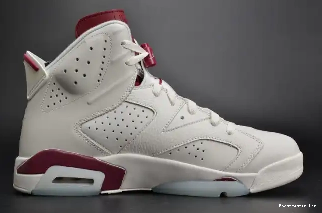 Bmlin Air Retro Jordan 6 white 384664-116 Maroon 0501